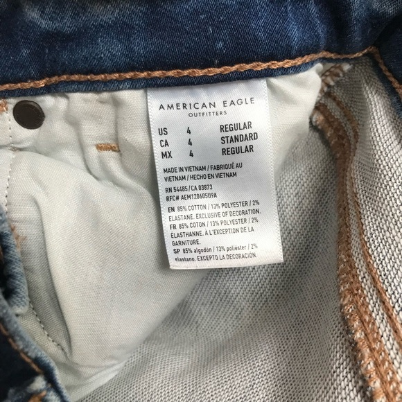 Zara Midrise Skinny Jean & American Eagle Soft Knit Distressed Mom Jean size 4 - Picture 8 of 14